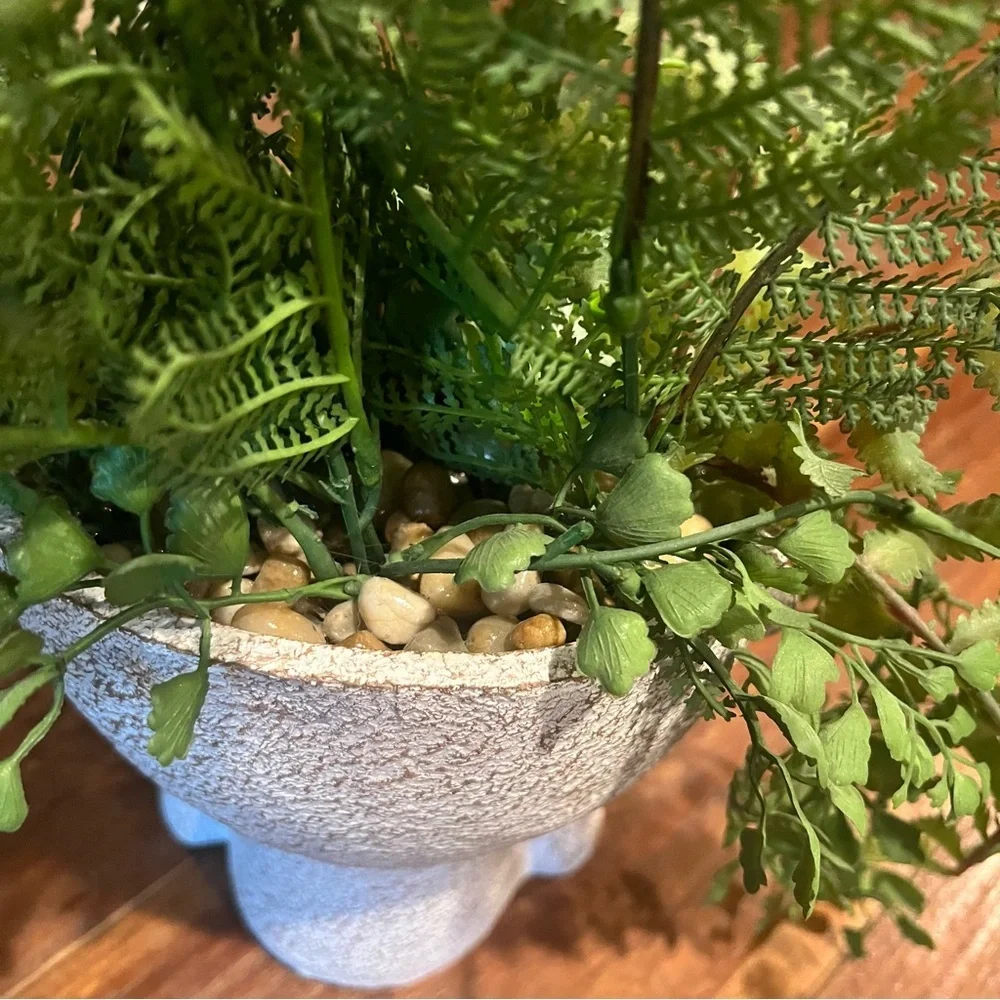 Faux Succulent Arrangement Sleepy Face Planter Pot